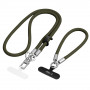 Tech-Protect C10S Rope Crossbody & Wrist telefonirihmade komplekt, oliivroheline/titaan