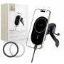 Tech-Protect MM15W-V6 magnetiline MagSafe stabiilne tuuletusavasse kinnituv autohoidik 15W juhtmeta laadijaga, must