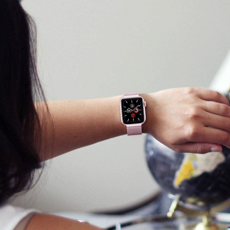 Tech-Protect MilaneseBand Apple Watch 4/5/6/7/SE 44/45 mm roostevabast terasest käevõru, hõbedane