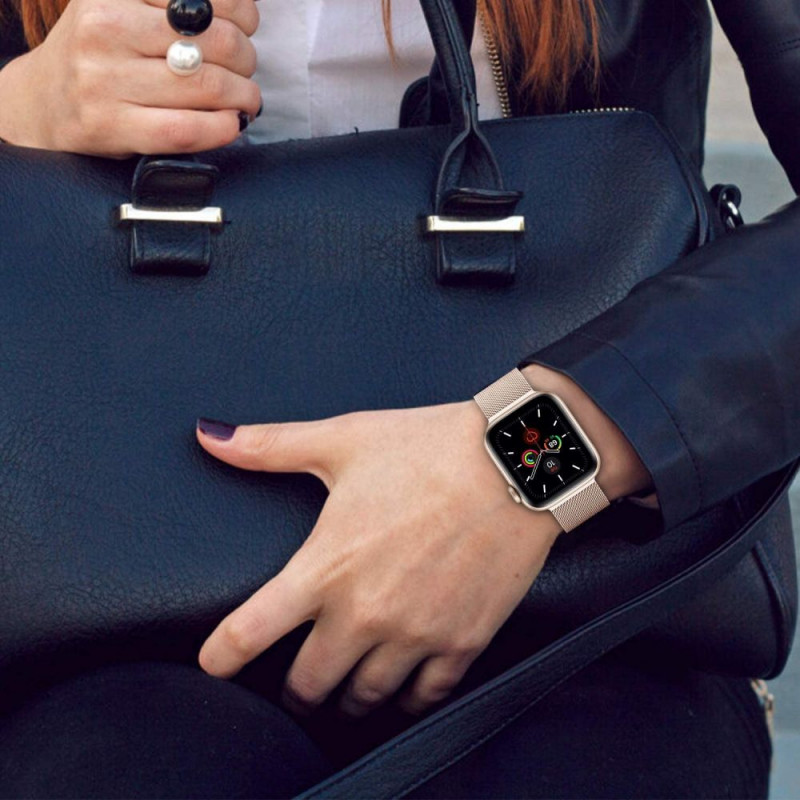 Tech-Protect MilaneseBand Apple Watch 4/5/6/7/SE 44/45 mm roostevabast terasest käevõru, hõbedane