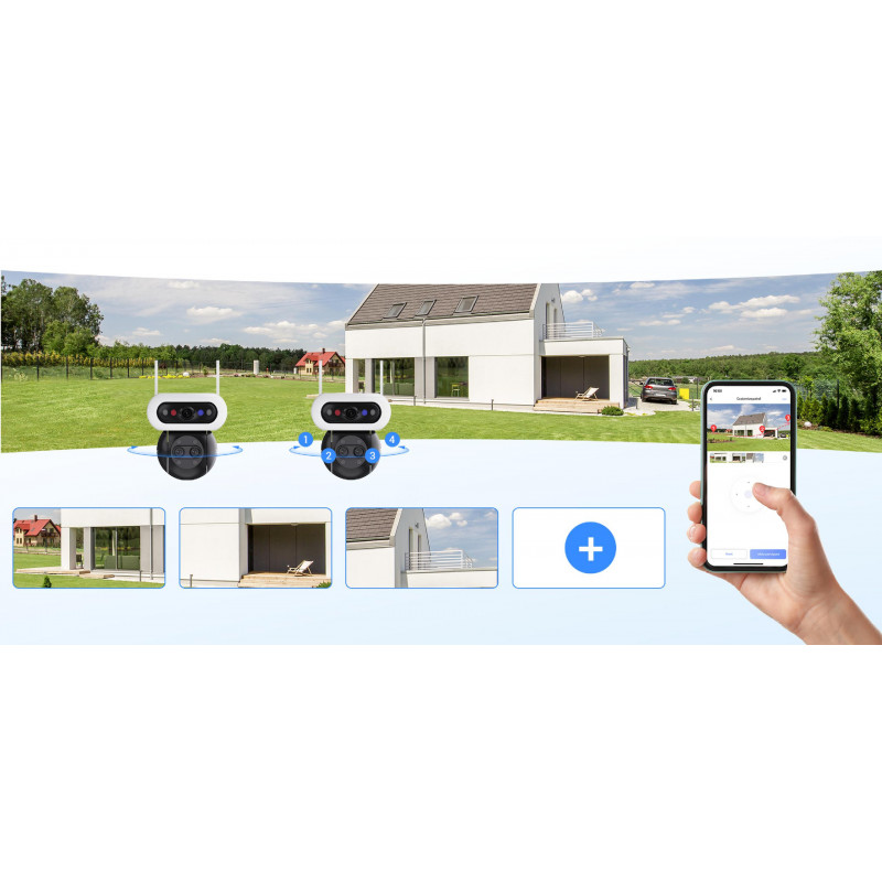 Ezviz C90f Triple 3K (5MP+5MP+5MP) IP-kaamera, Wi-Fi