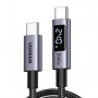 Ugreen L530 USB-C – USB-C kaabel, PD 240 W, 480 Mbps, ekraaniga, 2 m, must