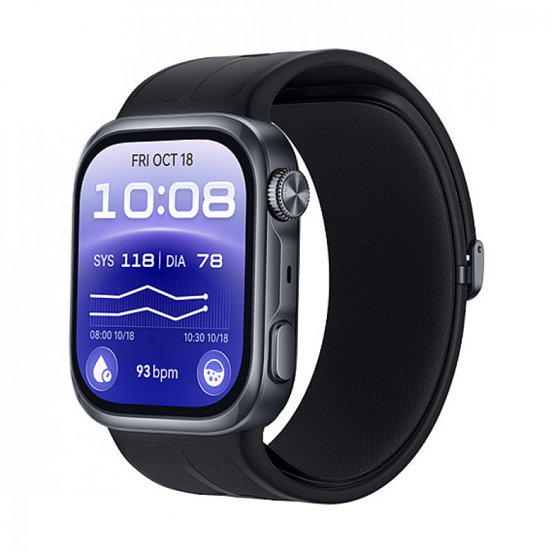 Huawei Watch D3 Riva-B10 46 mm nutikell, alumiiniumkorpus, kummirihm, must (55020KBU)