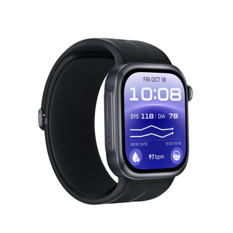 Huawei Watch D3 Riva-B10 46 mm nutikell, alumiiniumkorpus, kummirihm, must (55020KBU)