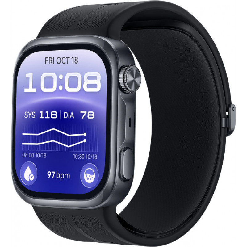 Huawei Watch D3 Riva-B10 46 mm nutikell, alumiiniumkorpus, kummirihm, must (55020KBU)