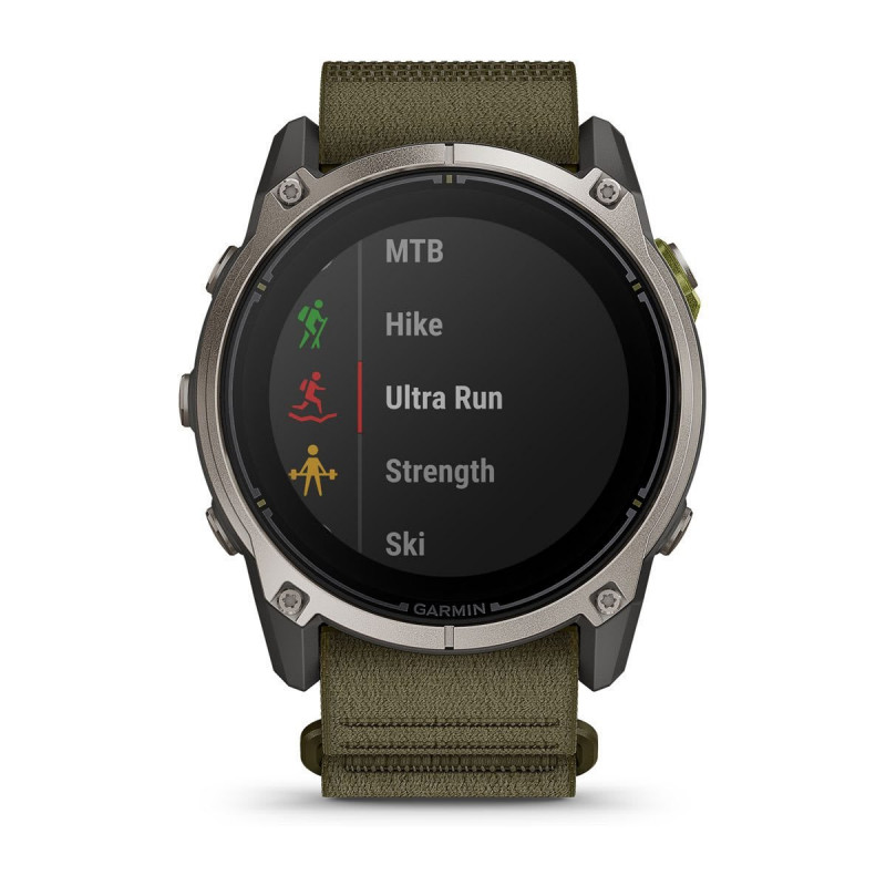 Garmin Enduro 4 GPS-nutikell tumeoliiviva ComfortFit riidest rihmaga (010-04799-01)