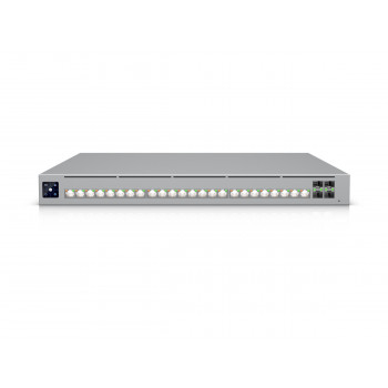 Ubiquiti UniFi lüliti 32x 2.5G RJ45 / 16x 10G RJ45 / 4x SFP28, hallatav, paigaldatav 19″ riiulisse, 1.3″ puuteekraan