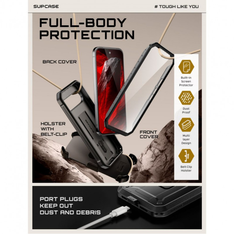 Supcase Unicorn Beetle Pro Google Pixel 11 Pro ümbris, must