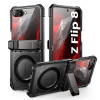 Supcase Unicorn Beetle Grip Mag MagSafe ümbris Samsung Galaxy Z Flip 8 jaoks, must