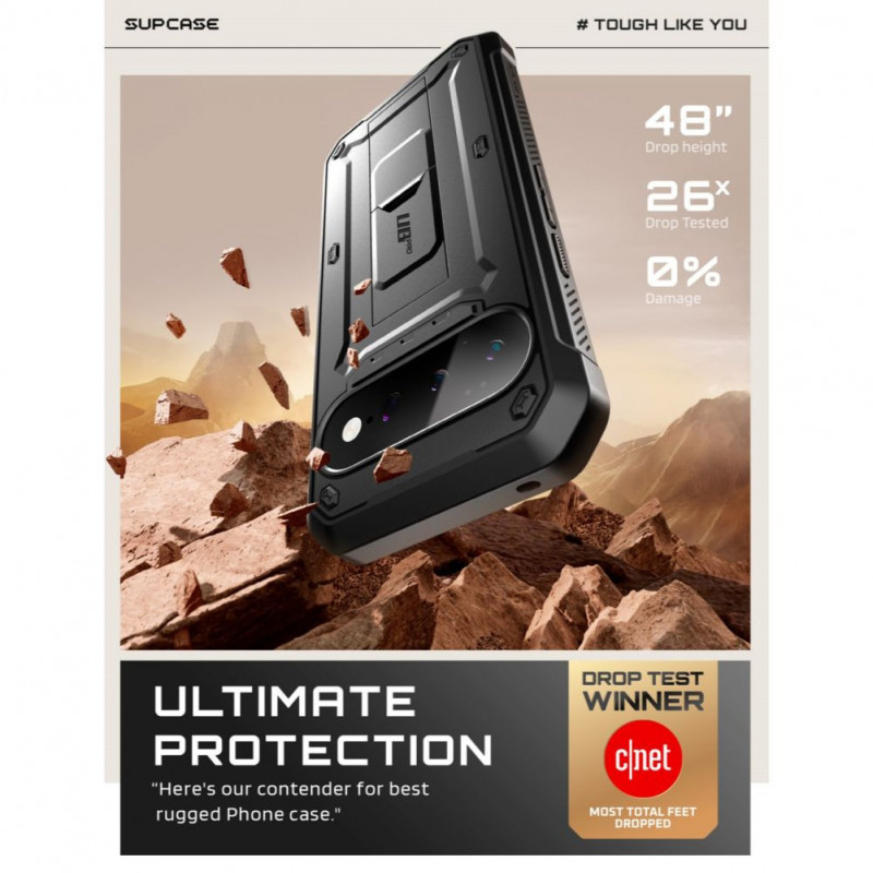 Supcase Unicorn Beetle Pro ümbris Google Pixel 11 Pro XL jaoks, must
