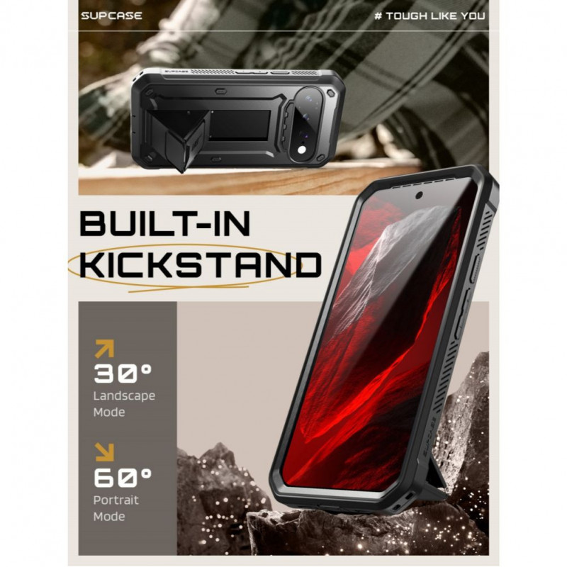 Supcase Unicorn Beetle Pro ümbris Google Pixel 11 Pro XL jaoks, must