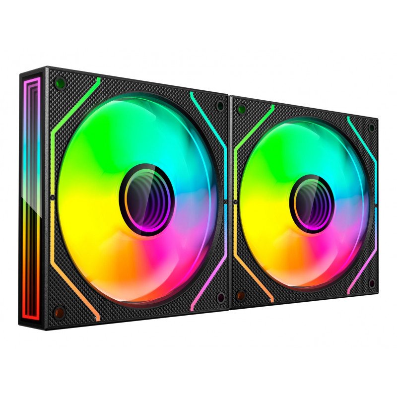 Tacens Mars Gaming MF3DPROX2 12 cm arvuti korpuse ventilaatorid, ARGB, must, 2 tk