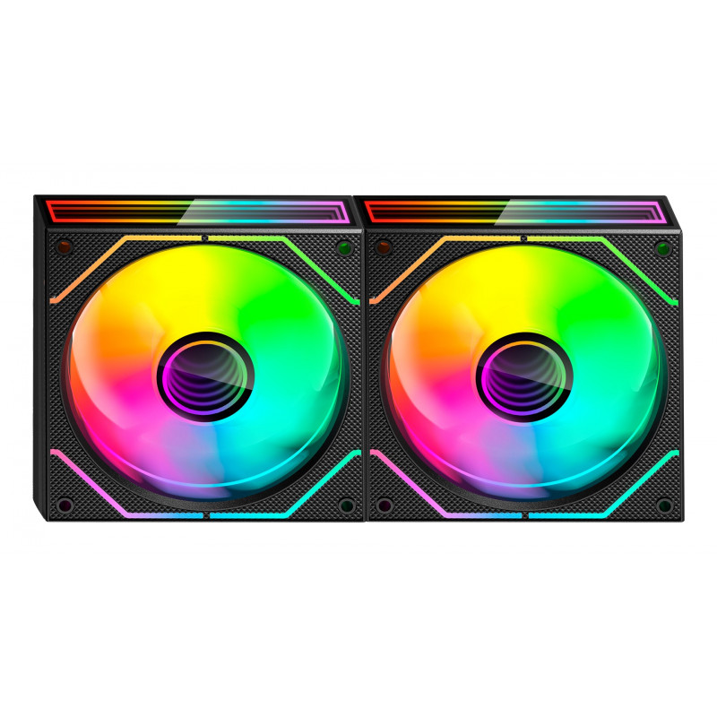 Tacens Mars Gaming MF3DPROX2 12 cm arvuti korpuse ventilaatorid, ARGB, must, 2 tk