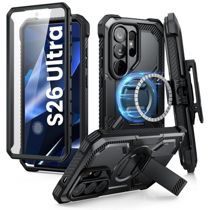 Supcase iBlason ArmorBox Clip Mag MagSafe kaitseümbris Samsung Galaxy S26 Ultra jaoks, must