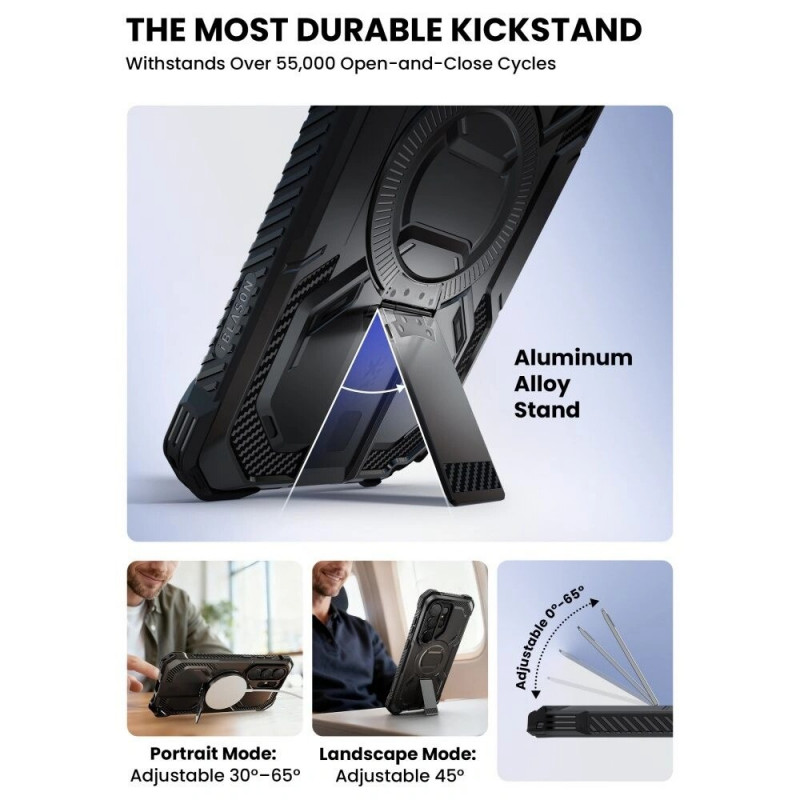 Supcase iBlason ArmorBox Clip Mag MagSafe kaitseümbris Samsung Galaxy S26 Ultra jaoks, must