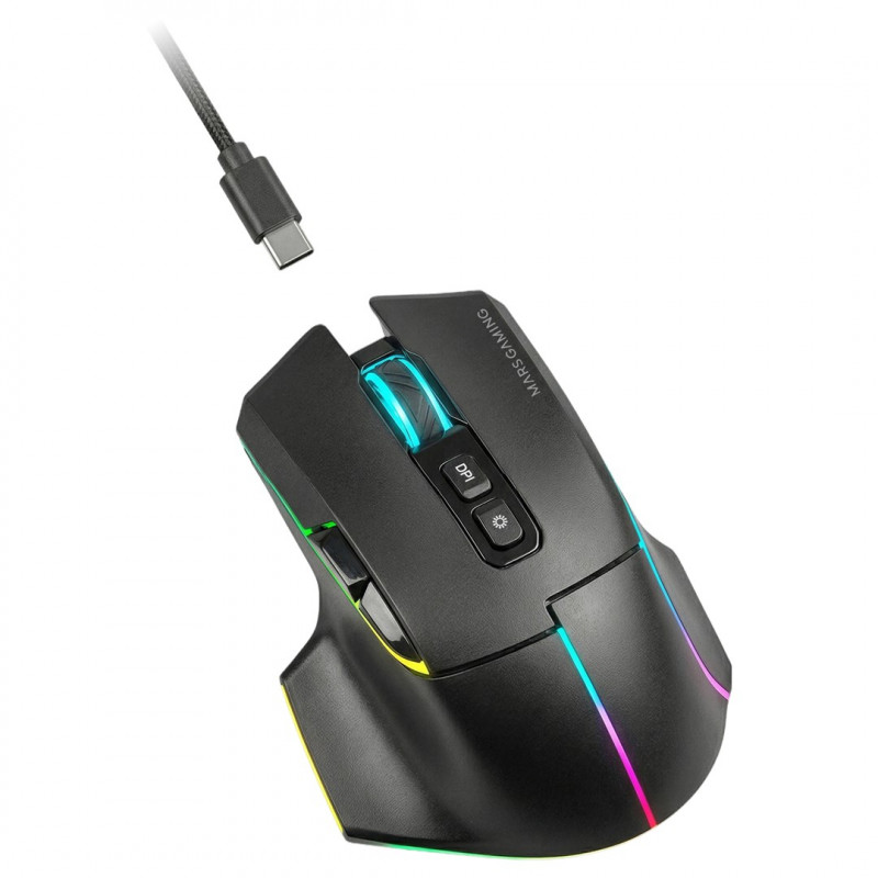 Tacens Mars Gaming MMW-VECTOR juhtmevaba mänguhiir, 12000 DPI, Bluetooth 5.4, 2.4 GHz