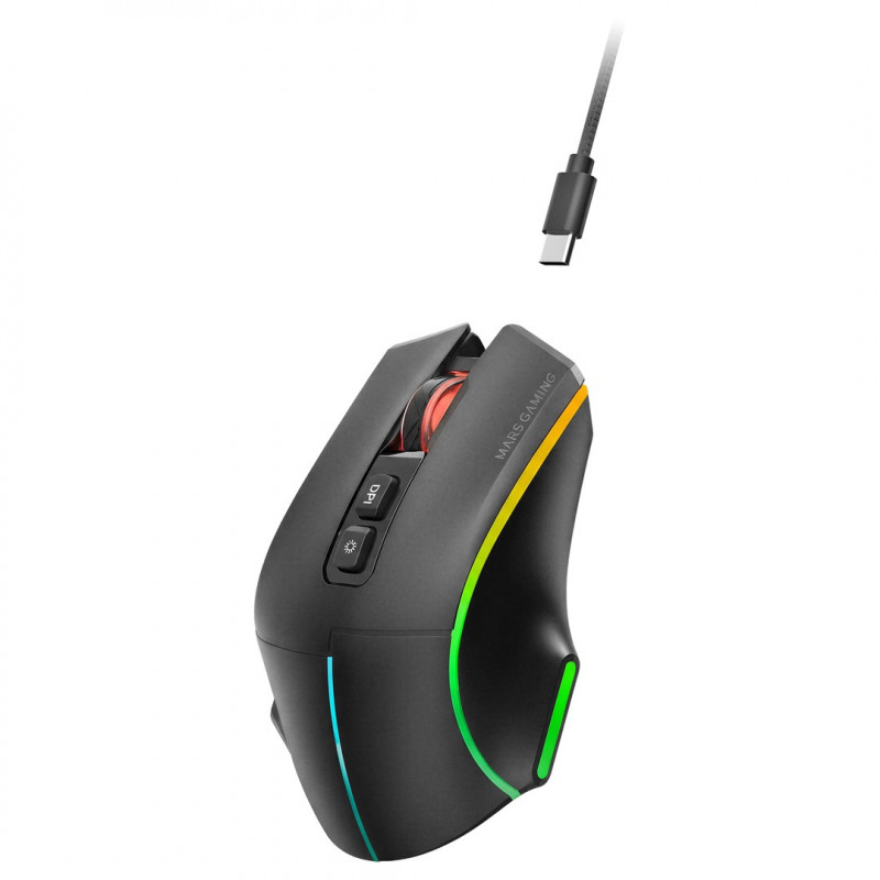 Tacens Mars Gaming MMW-VECTOR juhtmevaba mänguhiir, 12000 DPI, Bluetooth 5.4, 2.4 GHz