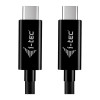 i-tec USB-C laadimiskaabel, 1,8 m, USB Power Delivery kuni 100 W, must