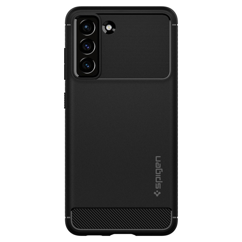 Spigen Rugged Armor ümbris Samsung Galaxy S21 FE jaoks, mattmust