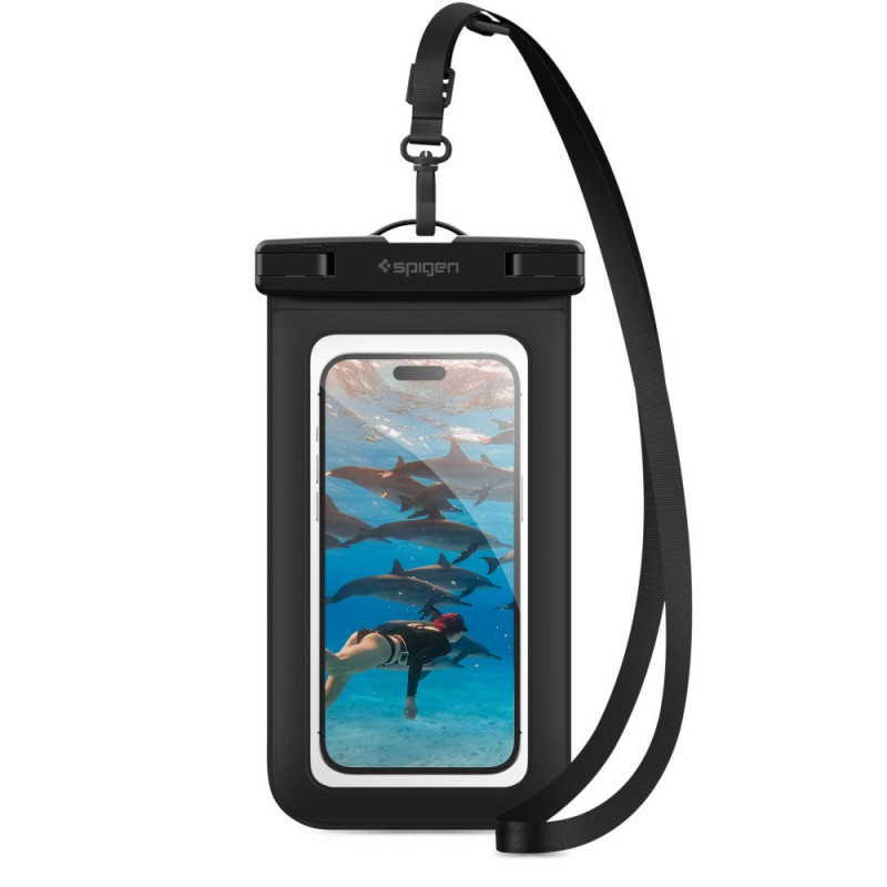 Spigen A601 Aqua Shield universaalne veekindel ümbris, must