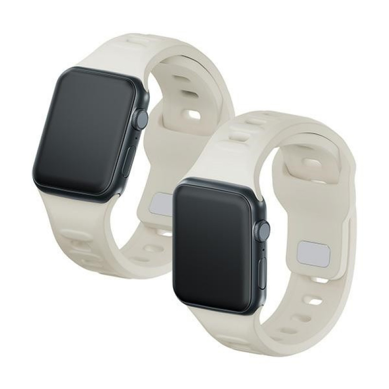 3mk silikoonist kellarihm Apple Watchile 42/44/45/49 mm, beež