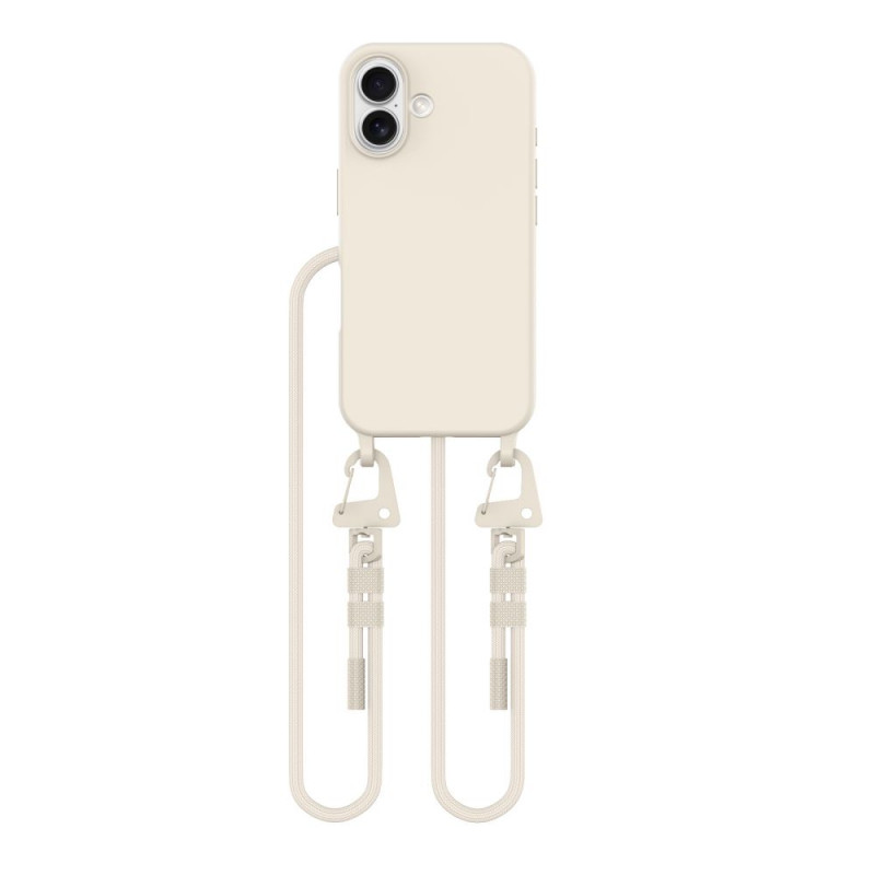 Tech-Protect MagNecklace MagSafe ümbris nööriga Apple iPhone 16 jaoks, beež