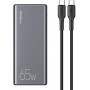 USAMS PB59 US-CD165 akupank 30000 mAh, 65 W, 2x QC3.0 + PD, must, USB-C–USB-C kaabliga