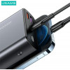 USAMS PB59 US-CD165 akupank 30000 mAh, 65 W, 2x QC3.0 + PD, must, USB-C–USB-C kaabliga