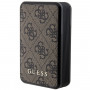 Guess GUPB10DP4GEGW kaasaskantav akupank 10000 mAh, 18 W, 4G Leather Metal Logo, pruun