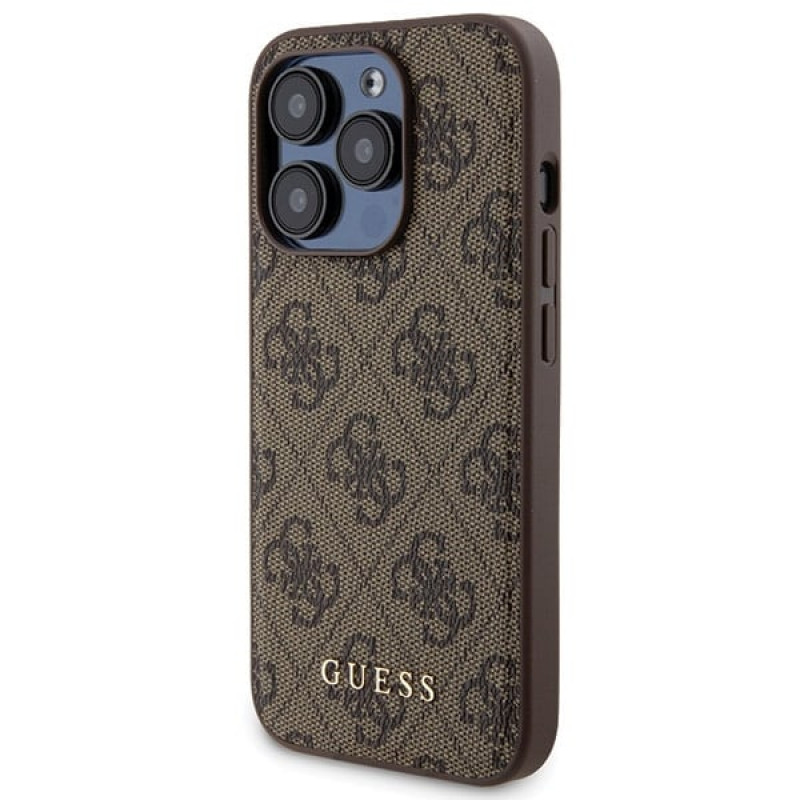 Guess GUBPM5P15X4GEMGW kõvakate Apple iPhone 15 Pro Max-le + 5000 mAh MagSafe akupank, 4G Metal Logo, pruun