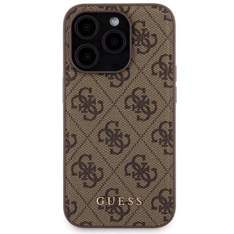 Guess GUBPM5P15X4GEMGW kõvakate Apple iPhone 15 Pro Max-le + 5000 mAh MagSafe akupank, 4G Metal Logo, pruun