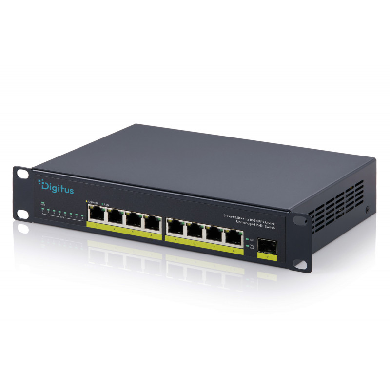 DIGITUS DN-95333 10 Gigabit 8-pordiline haldamata PoE+ lüliti (80 W)