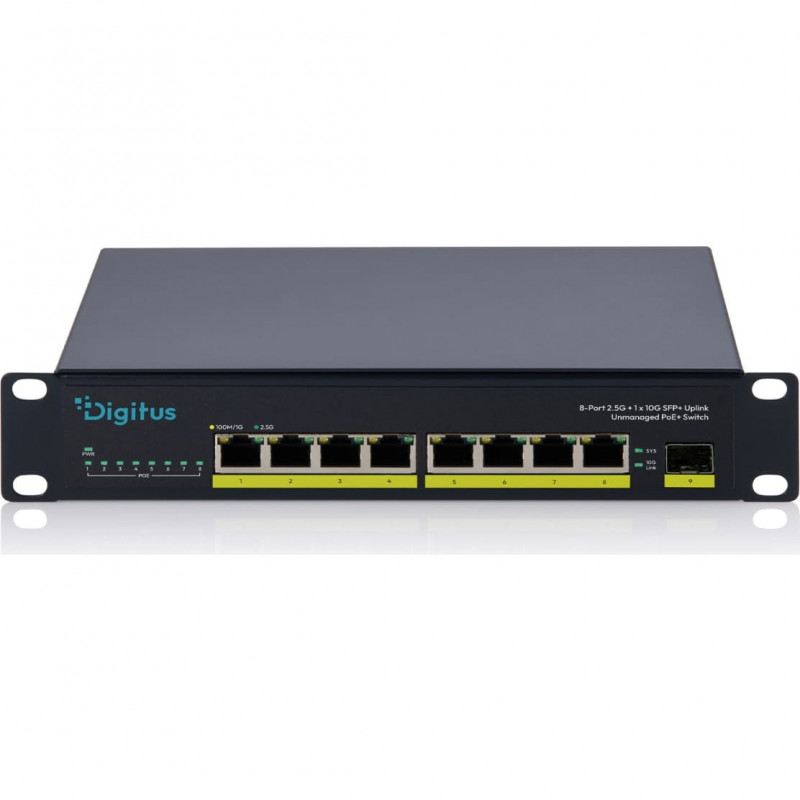DIGITUS DN-95333 10 Gigabit 8-pordiline haldamata PoE+ lüliti (80 W)