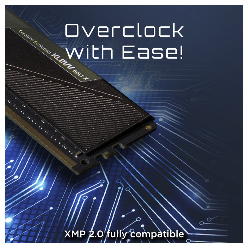 Klevv BOLT X KD48GU880-36A180U DDR4 mälukomplekt, 16 GB (2 x 8 GB), 3600 MHz