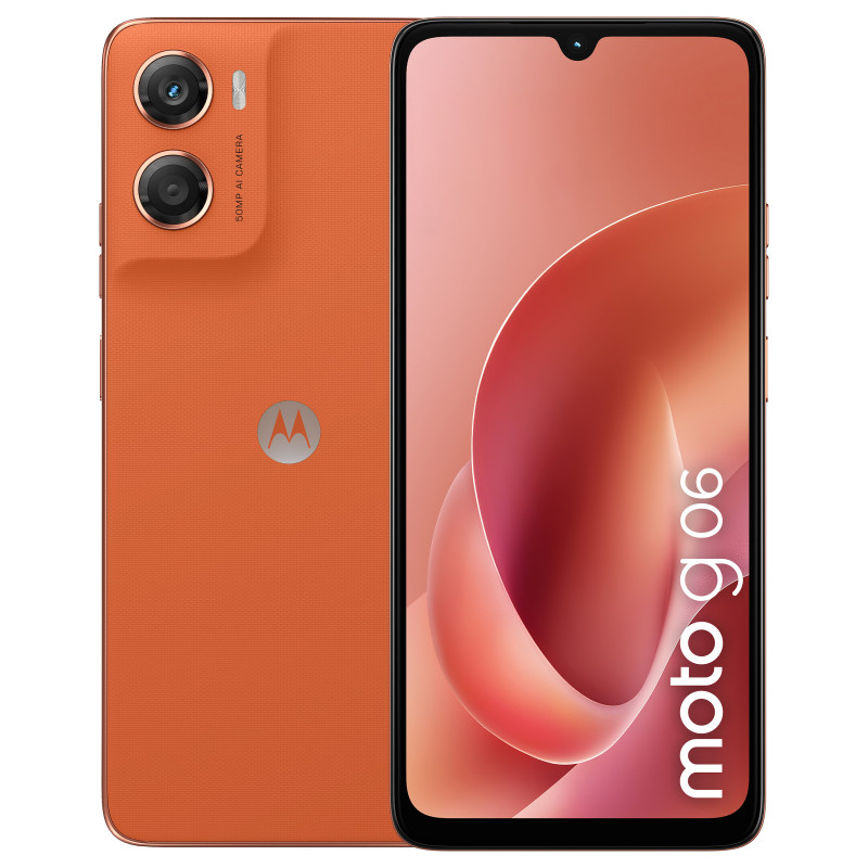Motorola XT2535-3 Moto G06 4G nutitelefon, 4 GB RAM, 64 GB, oranž (EU)
