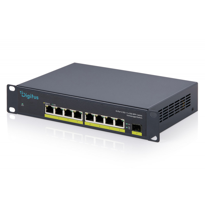 Digitus DN-80122 8-porti 2.5G haldamata kommutaator 1x 10G SFP+ | DistriNode