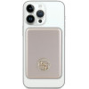 Guess GUPBM5AL4DMD 4G Strassed Metal Logo MagSafe induktsiooniga akupank 5000 mAh, 15W, kuldne