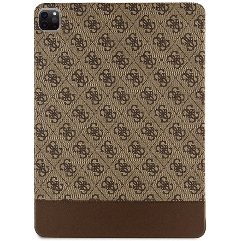 Guess GUFCP12PS4SGW ümbris Apple iPad Pro 12.9 jaoks (2020/2021/2022, 4./5./6. põlvkond), 4G Stripe Allover, pruun
