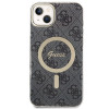 Guess GUBPP14SH4EACSK kõvakate Apple iPhone 14 jaoks + juhtmevaba laadija, 4G Print, MagSafe, must