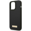 Guess GUHMP14XSBPLK Apple iPhone 14 Pro Max kõvakate, Silicone Logo Plate MagSafe, must