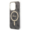 Guess GUBPP14XH4EACSK ümbris + juhtmeta laadija Apple iPhone 14 Pro Max must hardcase, 4G Print, MagSafe