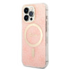 Guess GUBPP13LH4EACSP ümbris + juhtmevaba laadija Apple iPhone 13 Pro roosa kõvakate, 4G Print, MagSafe