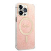 Guess GUBPP13LH4EACSP ümbris + juhtmevaba laadija Apple iPhone 13 Pro roosa kõvakate, 4G Print, MagSafe