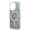 Guess GUBPP14XH4EACSB ümbris + juhtmevaba laadija Apple iPhone 14 Pro Max sinine kõvaümbris, 4G Print, MagSafe