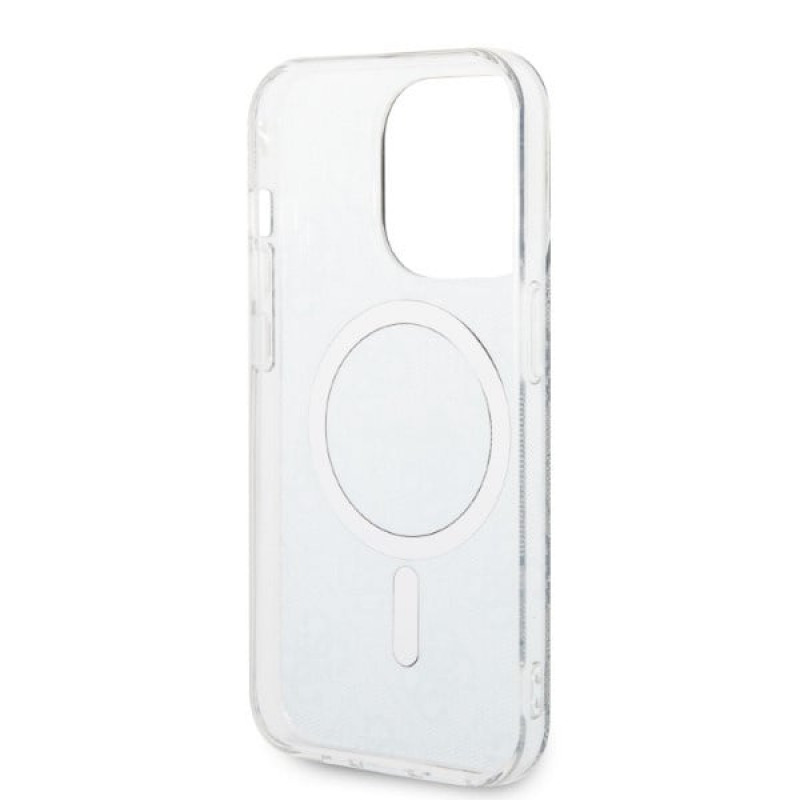 Guess GUBPP14XH4EACSB ümbris + juhtmevaba laadija Apple iPhone 14 Pro Max sinine kõvaümbris, 4G Print, MagSafe