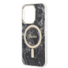 Guess GUBPP14XHMEACSK ümbris + juhtmeta laadija Apple iPhone 14 Pro Max must hardcase, Marble, MagSafe