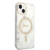Guess GUBPP14MHMEACSH ümbris + juhtmevaba laadija Apple iPhone 14 Plus / iPhone 15 Plus, valge, hardcase, Marble, MagSafe