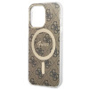 Guess GUBPP13LH4EACSW ümbris + juhtmevaba laadija Apple iPhone 13 Pro pruun hardcase, 4G Print, MagSafe