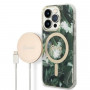Guess GUBPP14XHJEACSA ümbris + juhtmeta laadija Apple iPhone 14 Pro Max, Jungle, roheline kõva ümbris, MagSafe
