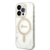 Guess GUBPP14LHMEACSH ümbris + juhtmeta laadija Apple iPhone 14 Pro valge hardcase, Marble, MagSafe